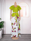 African cross-border women's spring/summer new fashion elegant african plus size maxi dress for  and