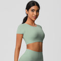New arrival: barely-there feel, high-intensity compression yoga top. brushed fleece, built-in bra, quick-dry running & workout top for women