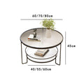 Minimalist mini home table - trendy modern light luxury style - tempered glass round coffee table for small apartments and living rooms