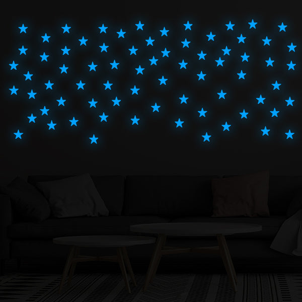 YG210 star luminous wall sticker self-adhesive children's room living room creative star background sticker cartoon decoration blue light
