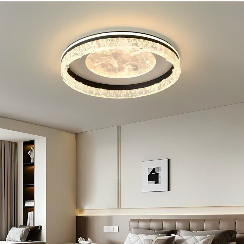 Zhongshan lamps Italian minimalist light luxury living room main lamp simple modern atmosphere rectangular living room ceiling lamp