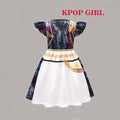 Kpop witcher girl group costume girls zoey mira mira rumi rumikids halloween short sleeve dress