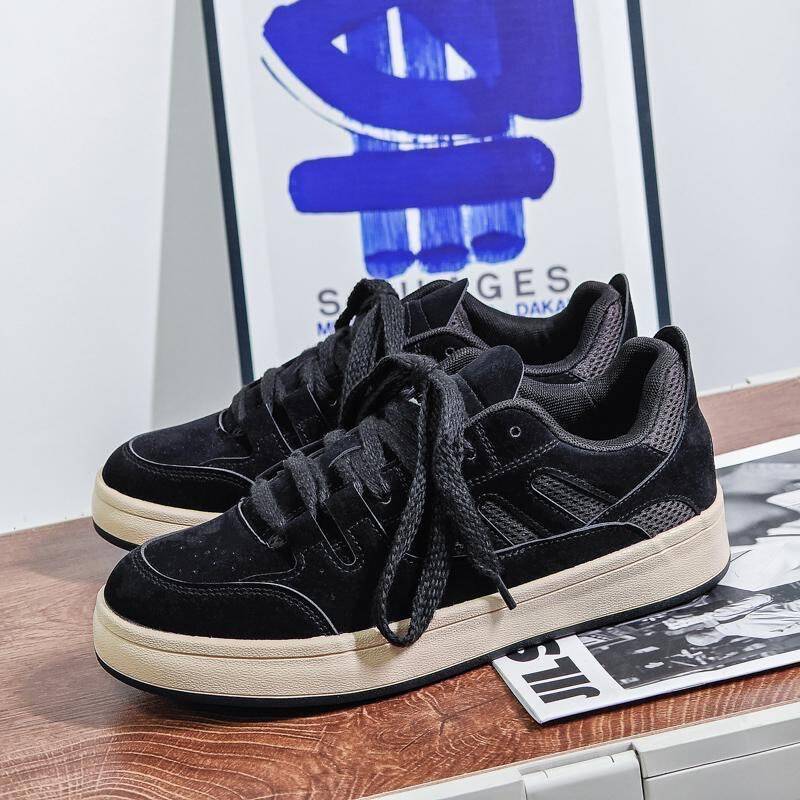 Trending influencer's choice: 2026 spring new arrival - korean style versatile chunky sole sneakers for students - angora red skate shoes