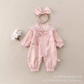Infant and toddler spring autumn clothes chinese style fashionlong sleeves jumpsuit baby girl crawling suit jumpsuit infant clothing