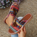 foreign trade plus size flat slippers for women,  summer new arrival, european and american style tassel beach sandals, size 43,