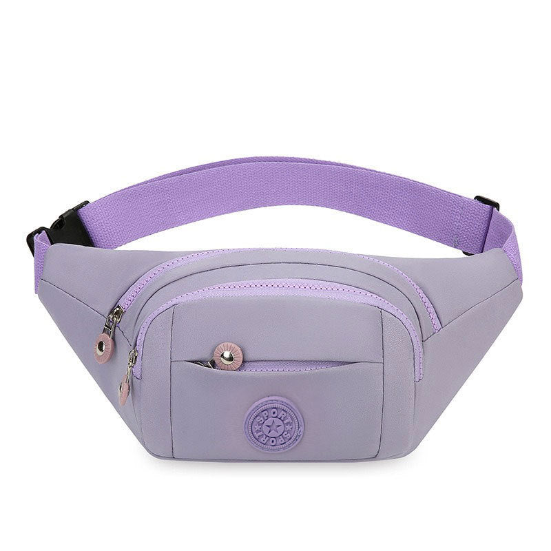 Cross-border new women's fanny pack, colorful printing, large-capacity casual messenger breast bag, light mobile phone bag, cashier wallet
