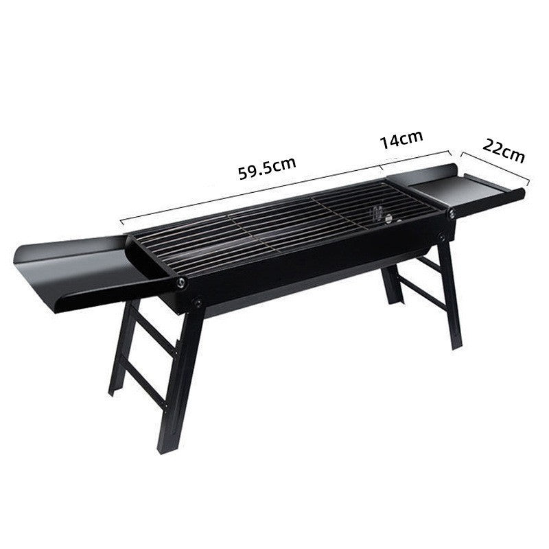 Home outdoor barbecue grill smokeless foldable barbecue grill courtyard charcoal grill portable thickened stove tea barbecue grill