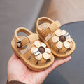 spring/summer newborn & toddler crib shoes, first walker sandals, british style soft sole baby shoes, closed-toe hollow-out walking shoes
