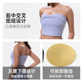 new arrival sports tube top yoga wear tops women's pure color pleated back silm sports intimates fitness wear