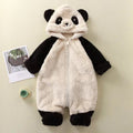 Baby cartoon bunny panda plush onesie infant cute warm clothes toddler romper home jumpsuit