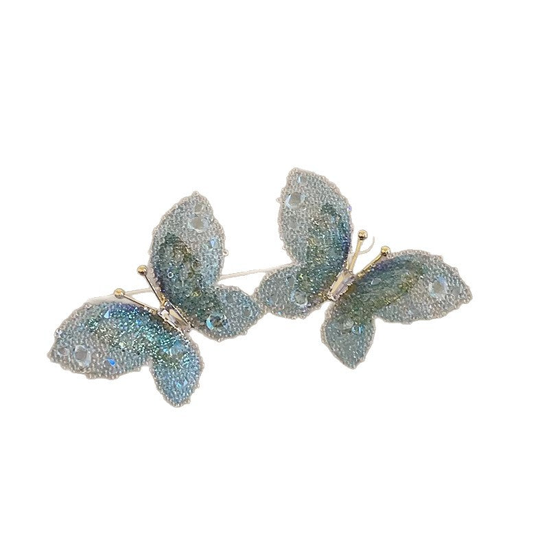 High-end, ethereal gradient 3d butterfly stud earrings for women. unique, niche design, fashionable, elegant, and versatile