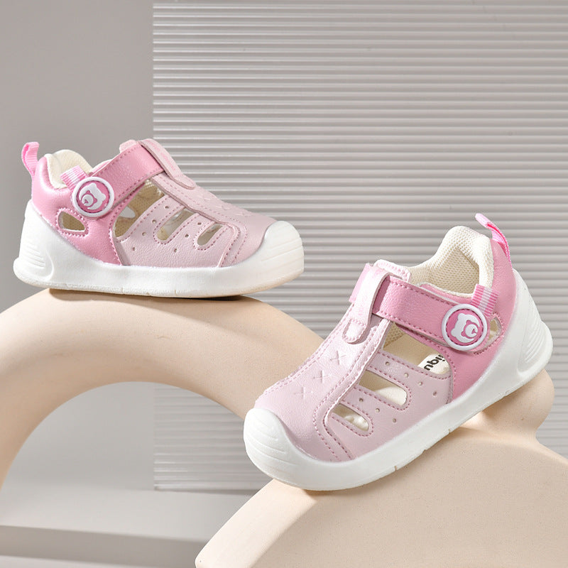 Baby sandals for boys, summer infant first walker shoes, 0-1-2 years old, soft sole baby and toddler functional shoes for girls
