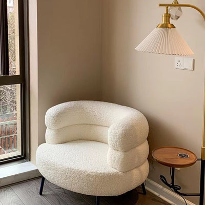 Scandinaviancasual modern sherpa single sofa designer accessible luxury living room balcony small apartment whitecasual chair