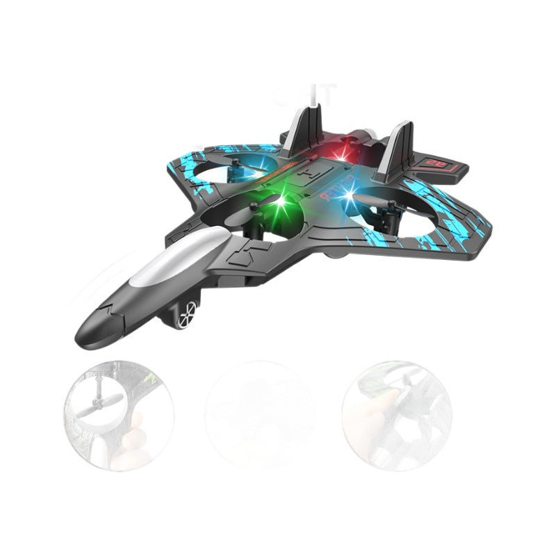 model aircraft remote control aircraft stunt fixed height and fall-resistant foam gravity glider colorful light four-axis drone