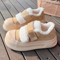 Winter cotton shoes for women fleece-linedthickened bread shoes for women 2026new arrivalpopularvelcroheattech shoes thick sole sneakers