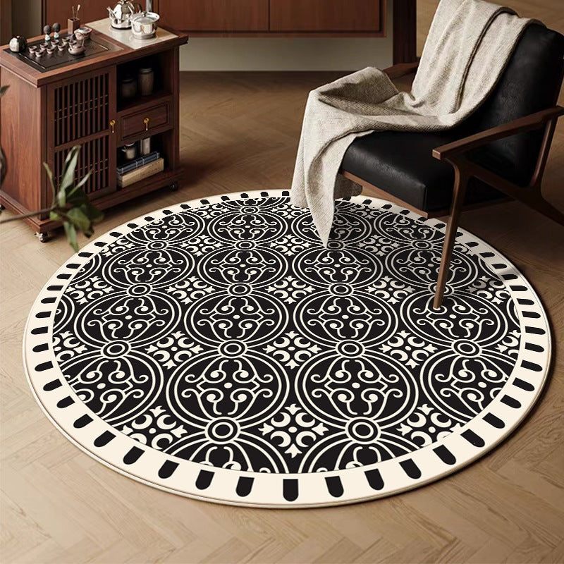 retro round for home living room sofa coffee table carpet imitation cashmere hanging basket foot mat persian bedroom bedside blanket