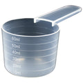 Plastic measuring spoon 60ml milliliters plastic mask feed fertilizer pesticide laundry detergent powder measuring spoon filled with water 60g grams