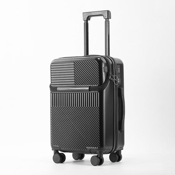 USB front open luggage, universal wheel large capacity trolley case, suitcase, women's 20-inch multi-functional boarding case