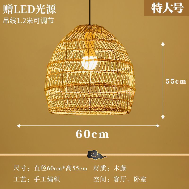Straw hat chandelier southeast asian rattan creative bamboo art restaurant wedding store hotel b&b lampshade bamboo woven decorative chandelier