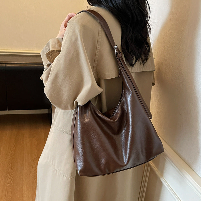 large-capacity bag for women 2025fall and winternew arrivalretro shoulder crossbody bag for commuting to class easiest for match tote bag