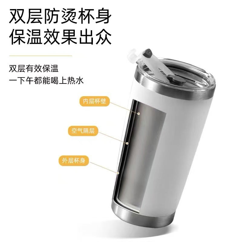 304 stainless steel car cup spray vacuum car ice cup portable double drink cold beer cup wholesale
