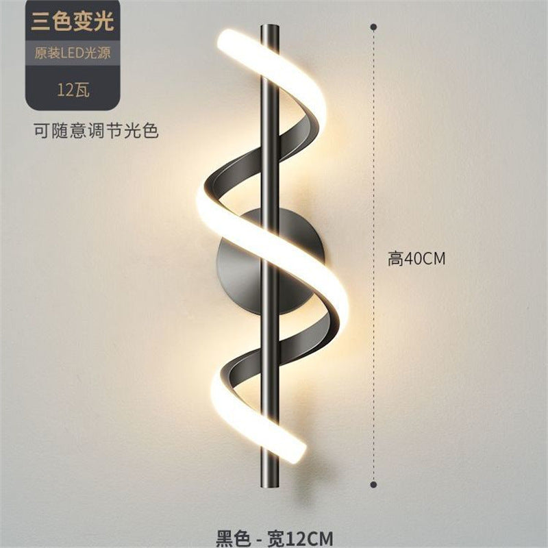 Creative minimalist wall sconce - modern lighting for living room tv backdrop, stairway, bedroom, and bedside