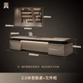 [lighting + plug-in box] 2.0m president desk + 2.4m back cabinet