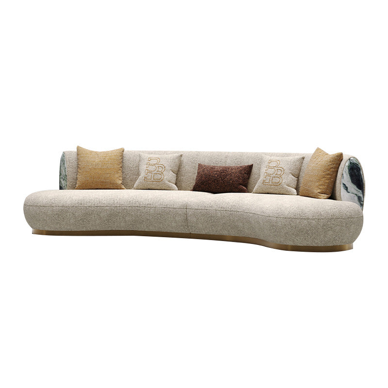 best-selling fabric sofa wholesale, italian-inspired light luxury villa large apartment living room sofa, designer curved sofa