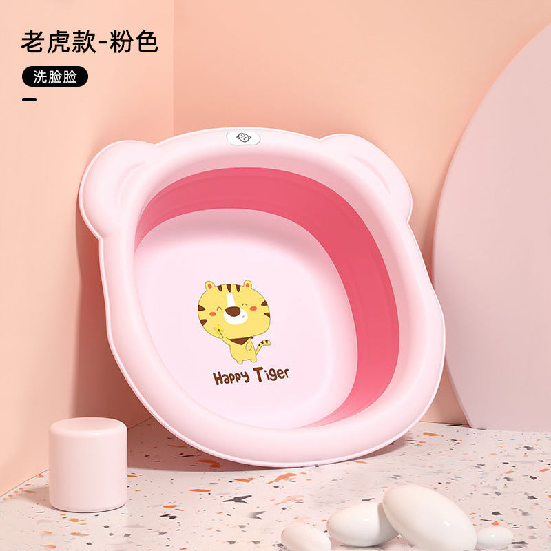 Thickened kids foldable washbasin baby washbasin for home baby foot wash pp basin kids wash basin