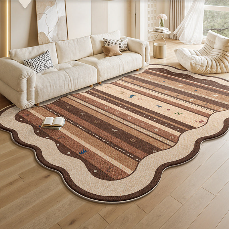 Retro dopamine carpet living room new arrival special-shaped medieval style stain-resistant and easy-care sofa bedroom floor mat non-slip