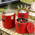 304 stainless steel insulated bucket, special soy milk bucket for stalls, outdoor camping style cold ice bucket, commercial large soup bucket