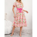 listing: new  women's original fashion v-neck tropical print dress
