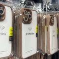 Suitable for iphone16pro electroplated glitter lens film mobile phone case wholesale apple 15 transparent acrylic protection