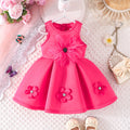 Spring/summer new arrivals: adorable girls' princess dress - 3d floral sleeveless tutu dress, sweet korean style