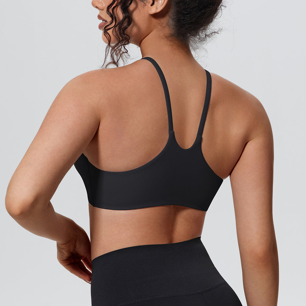 New arrival cross-border pure color double-sided nylon tight push-up back sports intimates running fitness yoga clothes suspenders for women