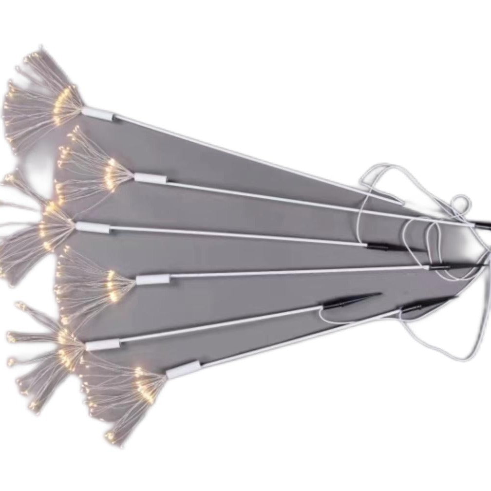 Wedding scene layout creative fireworks row and insert road guide window photography stage decoration LED copper wire smoke lamp