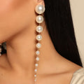 European and american cross-border non-imitation pearl tassel earrings - french retro, light luxury, high-end, unique, and versatile earrings wholesale