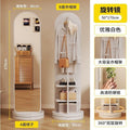 Full-length mirror floor mirror for homeall-in-one dressing mirror girl bedroom rotatable movable fitting mirror hanging coat rack
