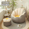 Gray and white stitching + petal pedals + pillow