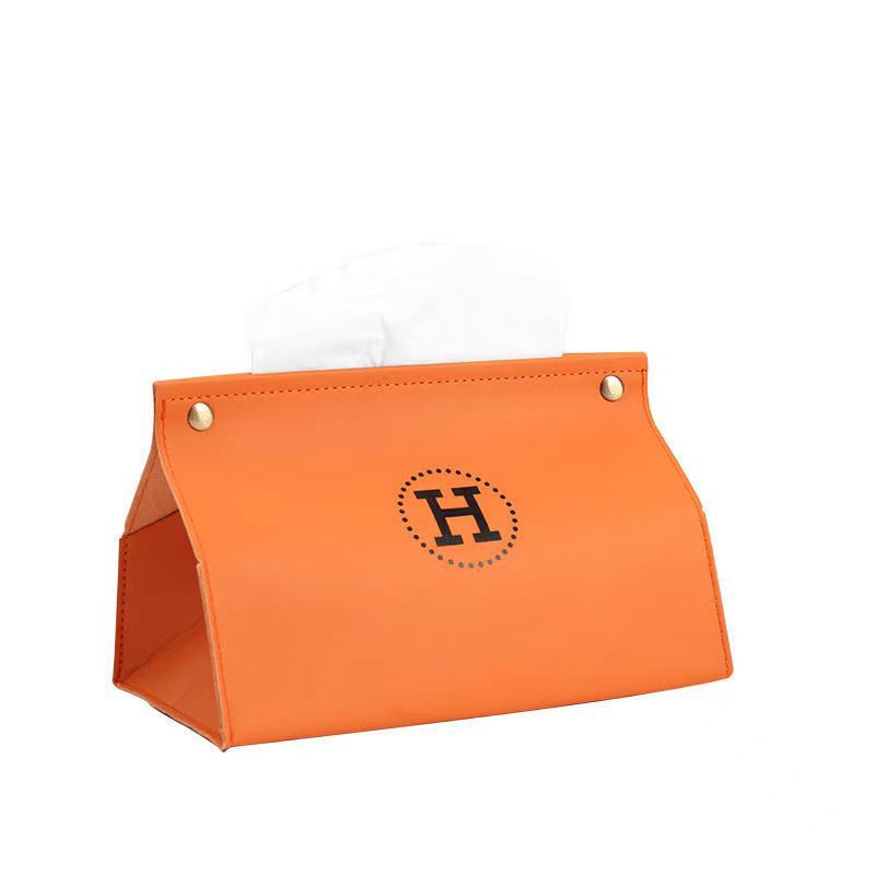 Nordic ins high-end explosion light luxury leather home pumping carton creative living room bedroom car Internet celebrity tissue box