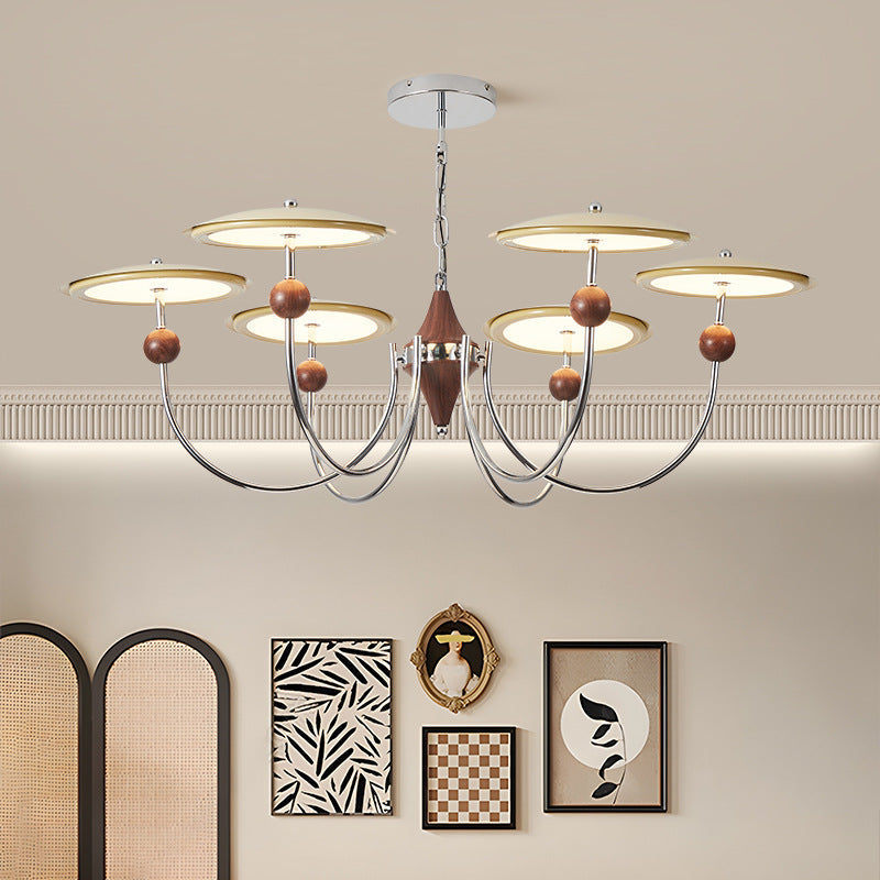 French medieval living room chandelier cream wind hall main light advanced sense net red star track lighting whole house package smart