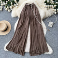 K-stylecasualhigh waistelegantloose pants women's work clothing lazy style drapedloose flesh-covering elastic waistcasualpants