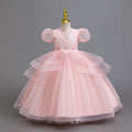 New arrival: export-quality children's formal dress - beaded wedding gown, princess dress for little girls, perfect for piano recitals and performances. kids dress