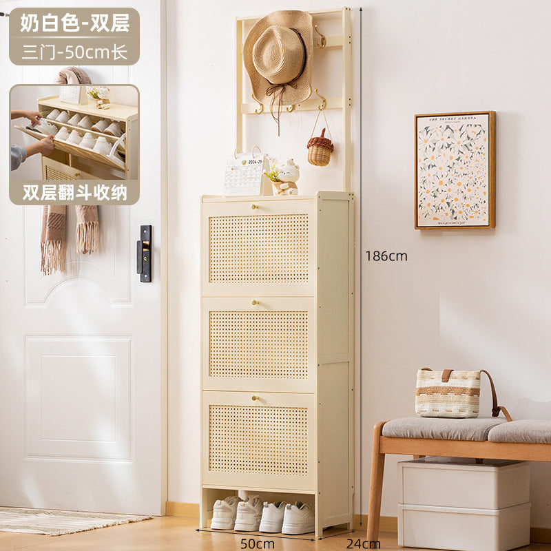 Simple shoe rack household door multi-layer with door dust-proof entry shoe rack shoe cabinet high vertical integrated storage rack
