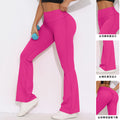 New arrival cross-border breathable brushed high waist elastic butt lift casual wide leg nine-point pants running fitness yoga bottom pants