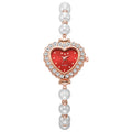 New arrivalfashionelegant small rhinestone women's watch heart diamond-encrusted preppy style small dial pearl bracelet watch