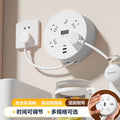 Round retractable socket multi-function time telescopic power strip dormitory power strip usb power strip for home power strip