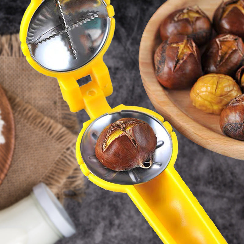 Stainless steel chestnut clip opener, creative household chestnut opener, cross chestnut clip core