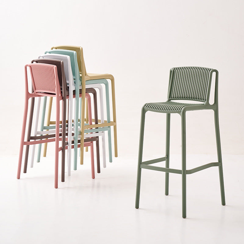 Scandinaviancasual bar chair accessible luxury plastic bar chair stackable high stool popular bar stool outdoor back chair