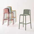 Scandinaviancasual bar chair accessible luxury plastic bar chair stackable high stool popular bar stool outdoor back chair